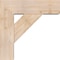 Ekena Millwork Traditional Block Smooth Bracket w/ Offset Brace, Douglas Fir, 7 1/2"W x 24"D x 24"H BKT0806X24X24TRA05SDF - alternate 2